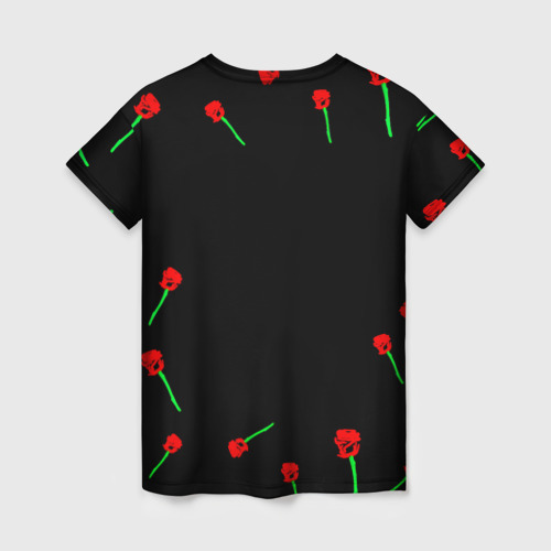 Женская футболка 3D с принтом Bullet for my valentine band rock, вид сзади #1