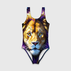 Детский купальник 3D Голова мультяшного льва в космосе - фото 2