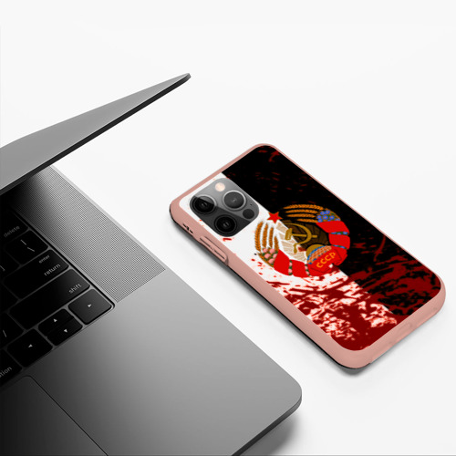 Чехол для iPhone 12 Pro Max с принтом СССР гранжевые краски прошлого, фото #5