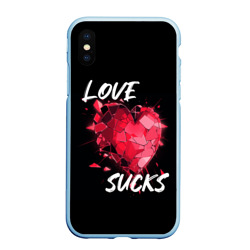 Чехол для iPhone XS Max матовый Love sucks