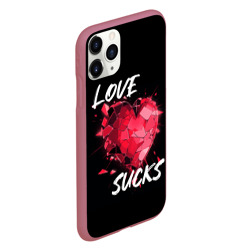 Чехол для iPhone 11 Pro матовый Love sucks - фото 2