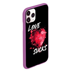 Чехол для iPhone 11 Pro Max матовый Love sucks - фото 2