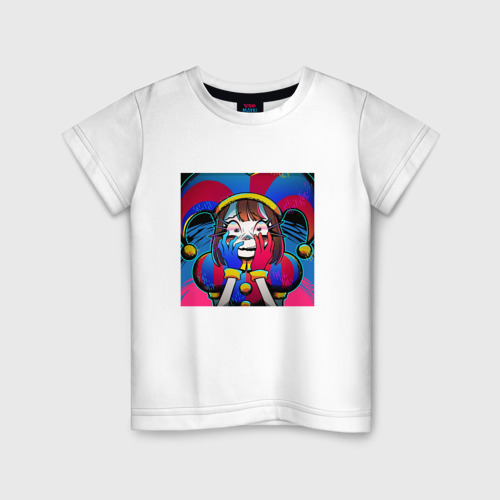 Детская футболка из хлопка с принтом Страх Помни, вид спереди №1