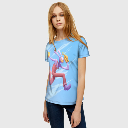 Женская футболка 3D с принтом Бегущий Джакс, фото на моделе #1