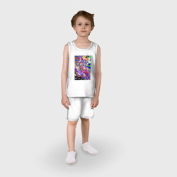 Пижама с принтом Удивительный цирк вместе для ребенка, вид на модели спереди №2. Цвет основы: белый