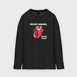 Женский лонгслив oversize хлопок The Rolling Stones - Diamonds tongue