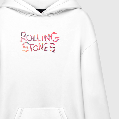 Худи SuperOversize хлопок с принтом The Rolling Stones - logo, фото на моделе #1