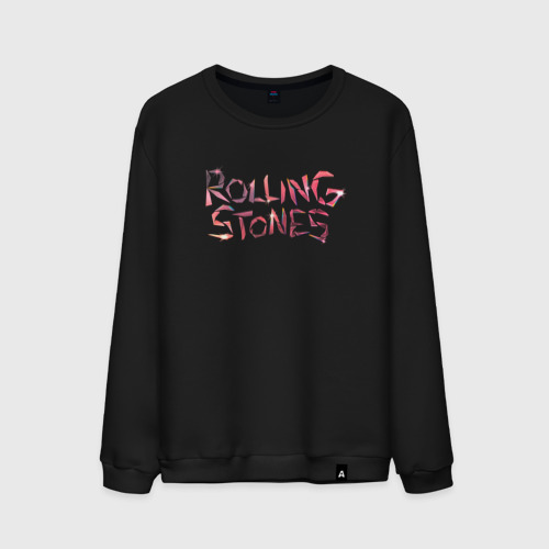 Мужской свитшот хлопок The Rolling Stones - logo, цвет черный