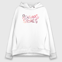 Женское худи Oversize хлопок The Rolling Stones - logo