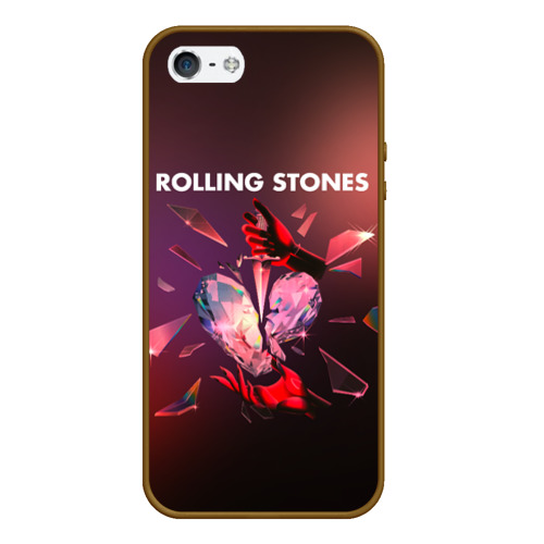 Чехол для iPhone 5/5S матовый Hackney diamonds - Rolling Stones, цвет коричневый