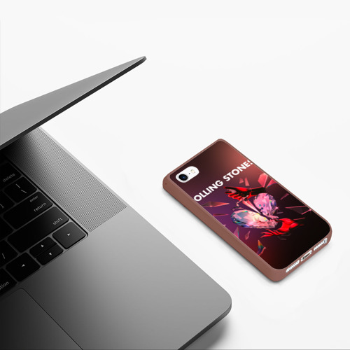 Чехол для iPhone 5/5S матовый Hackney diamonds - Rolling Stones, цвет коричневый - фото 5