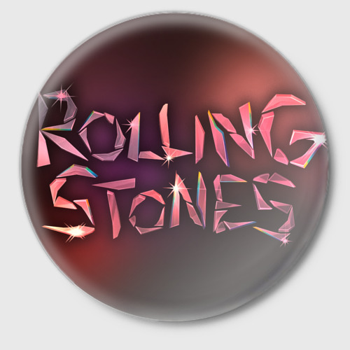 Значок Rolling Stones - Logo, цвет белый