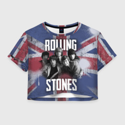 Женская футболка Crop-top 3D Rolling Stones - Great britain