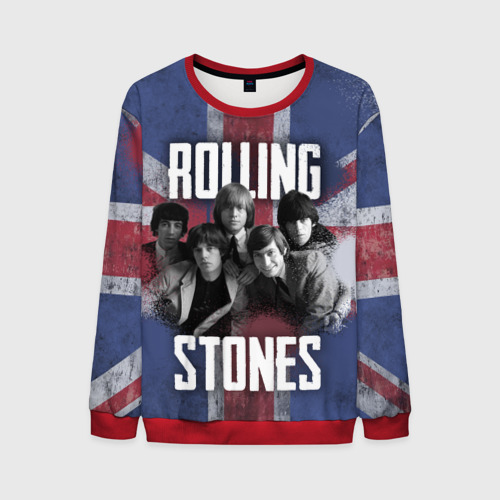 Мужской свитшот 3D Rolling Stones - Great britain, цвет красный