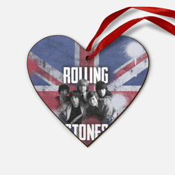 Деревянная игрушка Сердце Rolling Stones - Great britain
