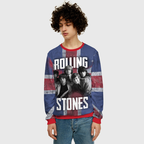 Мужской свитшот 3D Rolling Stones - Great britain, цвет красный - фото 3