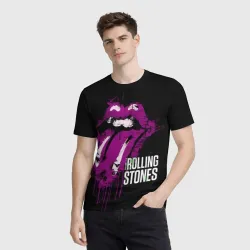 Мужская футболка 3D The Rolling Stones - lips - фото 2