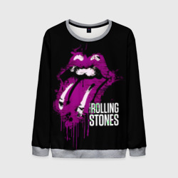 Мужской свитшот 3D The Rolling Stones - lips