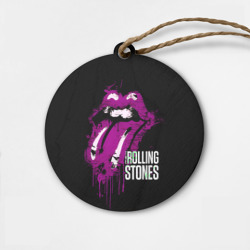Деревянная игрушка круг The Rolling Stones - lips