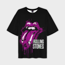 Мужская футболка oversize 3D The Rolling Stones - lips
