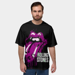 Мужская футболка oversize 3D The Rolling Stones - lips - фото 2