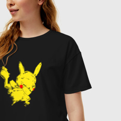 Женская футболка хлопок Oversize Pika dab - фото 2