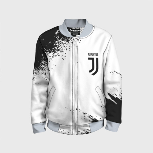 Детский бомбер 3D Juventus sport color black, цвет серый