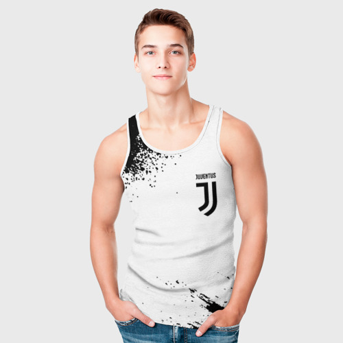 Мужская майка 3D Juventus sport color black, цвет 3D печать - фото 5