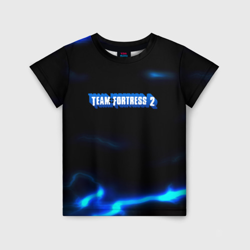 Детская футболка с принтом Team Fortress storm electo, вид спереди №1