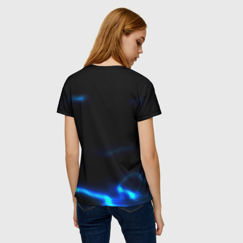 Женская футболка 3D с принтом Team Fortress storm electo, вид сзади #2