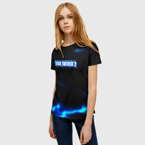 Женская футболка 3D с принтом Team Fortress storm electo, фото на моделе #1