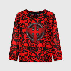 Детский лонгслив 3D Thirty Seconds to Mars skull pattern