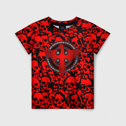 Детская футболка 3D Thirty Seconds to Mars skull pattern