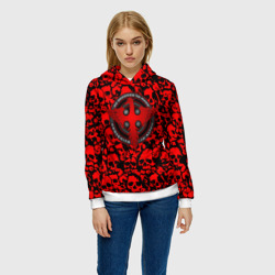 Женская толстовка 3D Thirty Seconds to Mars skull pattern - фото 2