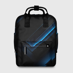 Синие неоновые полосы абстракт – Женский рюкзак 3D с принтом купить