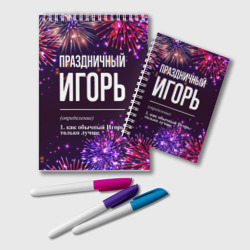 Блокнот Праздничный Игорь: фейерверк