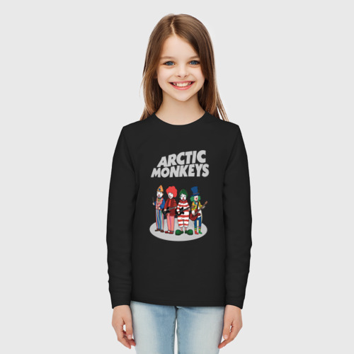 Детский лонгслив хлопок Arctic Monkeys clowns, цвет черный - фото 5
