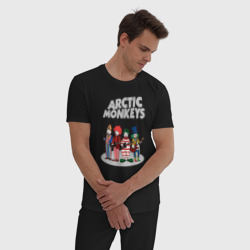 Мужская пижама хлопок Arctic Monkeys clowns - фото 2