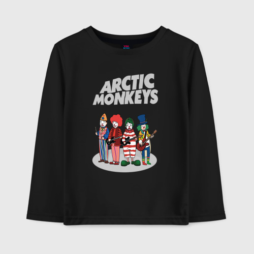 Детский лонгслив хлопок Arctic Monkeys clowns, цвет черный