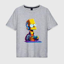 Мужская футболка хлопок Oversize Bart is an avid gamer