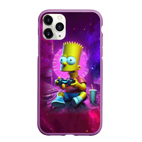 Чехол для iPhone 11 Pro Max матовый Удивительная вселенная заядлого геймера, цвет фиолетовый