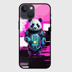 Чехол для iPhone 13 mini Funny panda - cyberpunk