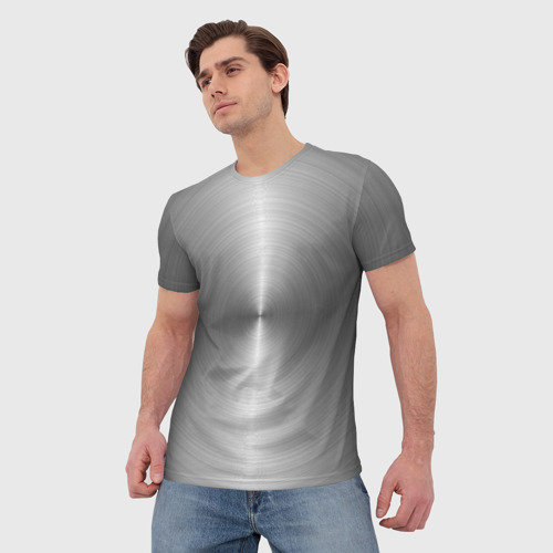 Мужская футболка 3D Срез металла - текстура, цвет 3D печать - фото 3