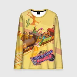 Мужской лонгслив 3D Папа и Дочки Дикий Запад