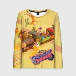 Женский лонгслив 3D Папа и Дочки Дикий Запад