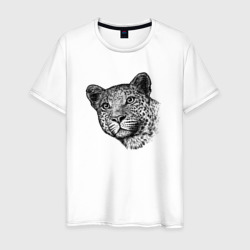 Морда леопарда – Мужская футболка хлопок с принтом купить со скидкой в -20%