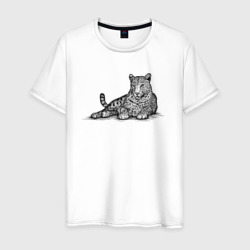 Леопард лежит – Мужская футболка хлопок с принтом купить со скидкой в -20%