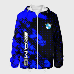 Мужская куртка 3D BMW sport amg colors blue