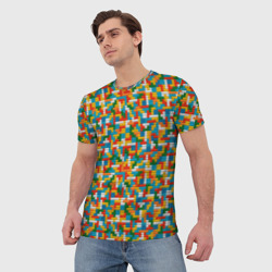 Мужская футболка 3D Плитки тетриса - фото 2