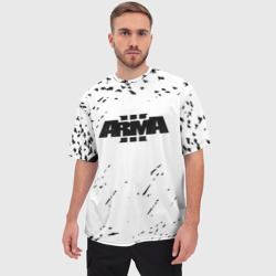 Мужская футболка oversize 3D Arma 3 брызги красок экшен - фото 2
